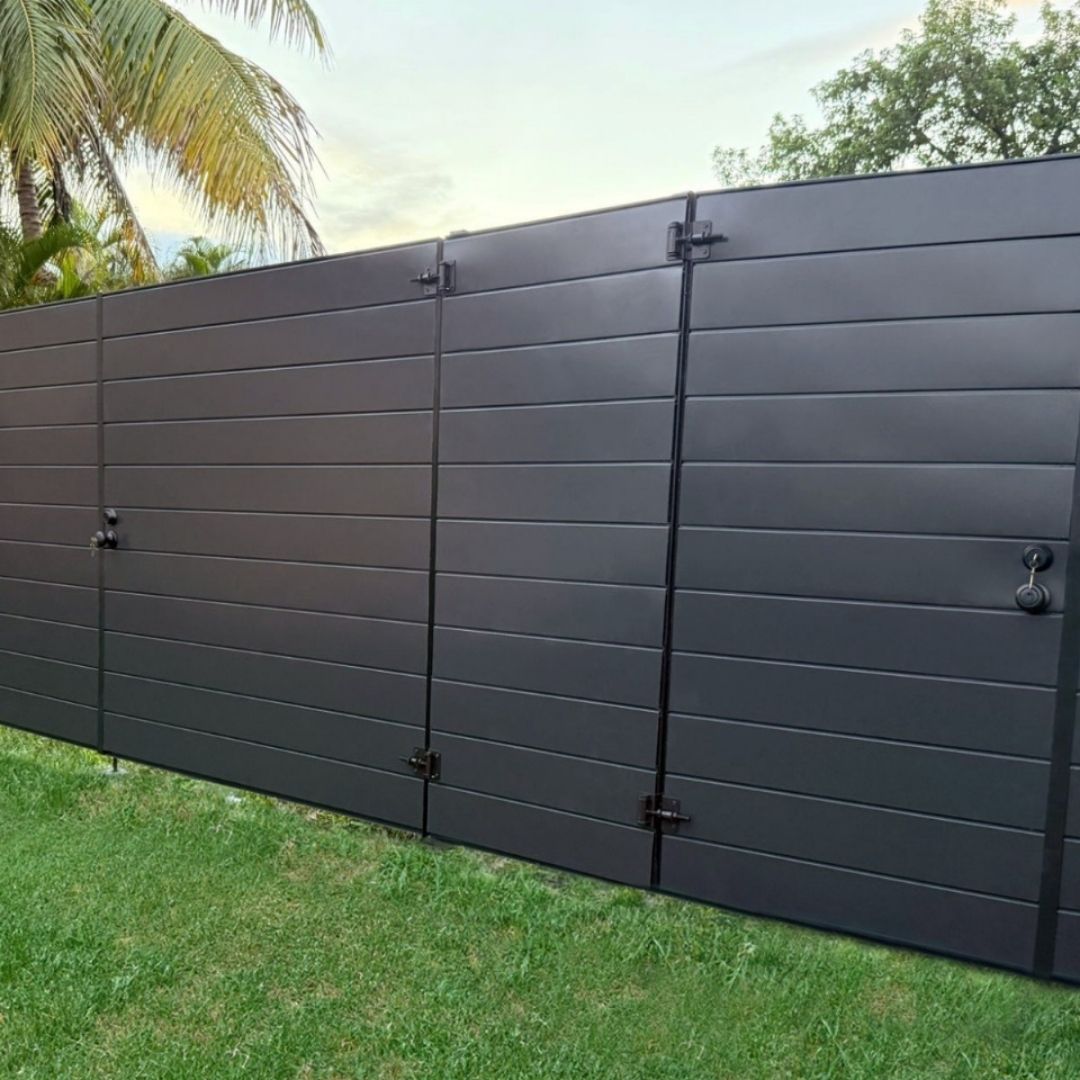 EC fence in a dark color.