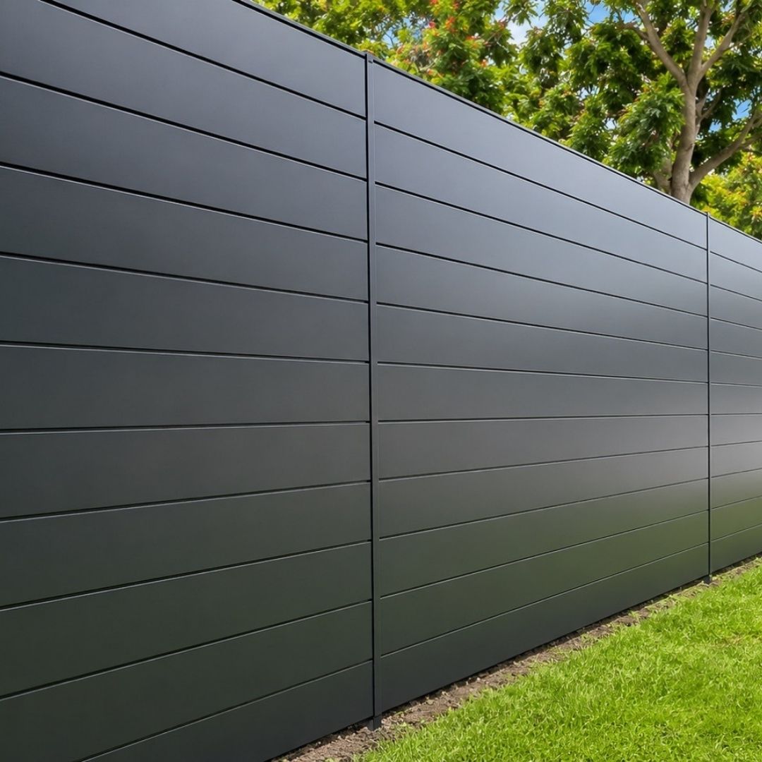 EC fence in a dark color.