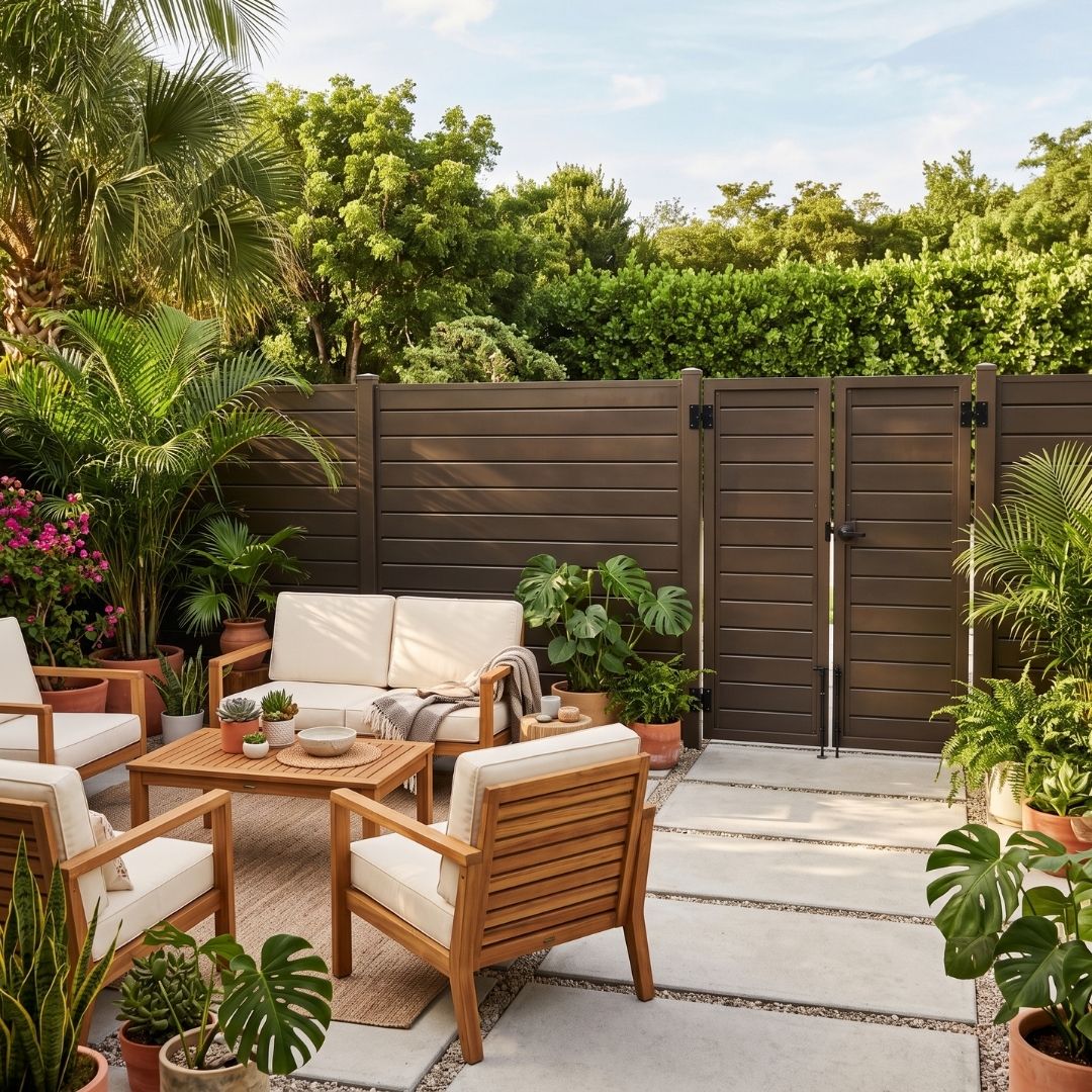 Florida backyard fence.